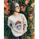 Unisex Sweatshirt Bisiklet Yaka Frida Bej